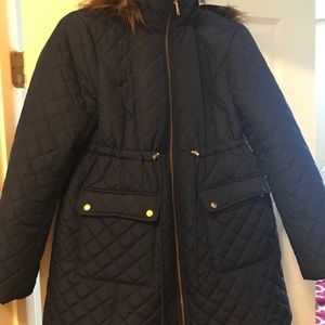 Women’s navy blue maternity coat!